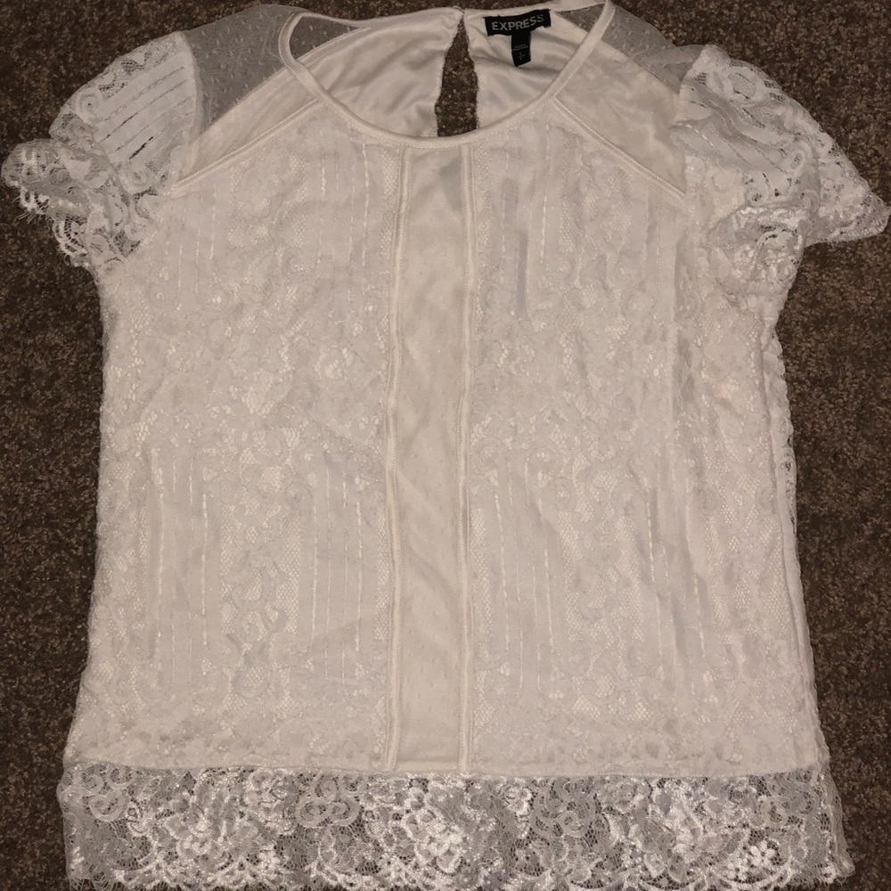 White lace express shirt